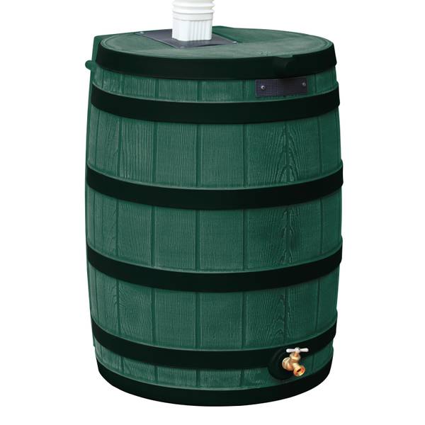 Photo of Green Rain Wizard 40 Gallon Rain Barrel With Darkened Ribs
