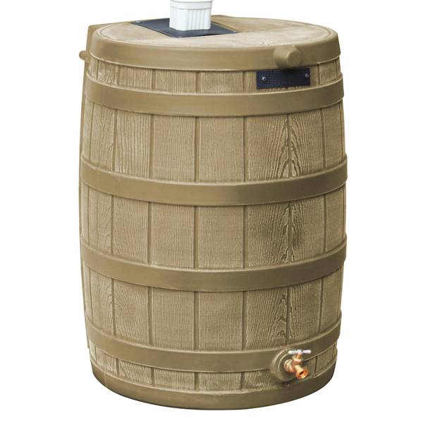 Photo of Khaki Rain Wizard 50 Gallon Rain Barrel