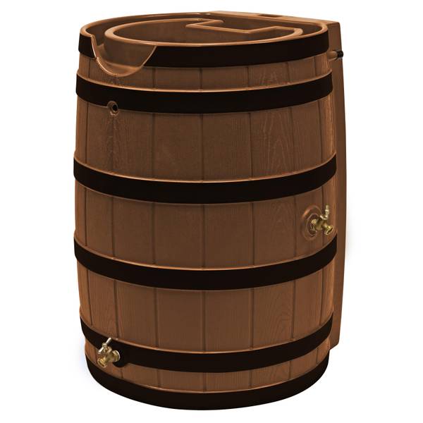 Photo of Terra Cotta Rain Wizard 65 Gallon Rain Barrel With Darkened Ribs