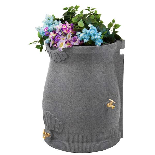 Photo of Dark Granite Rain Wizard Urn 50 Gallon Rain Barrel