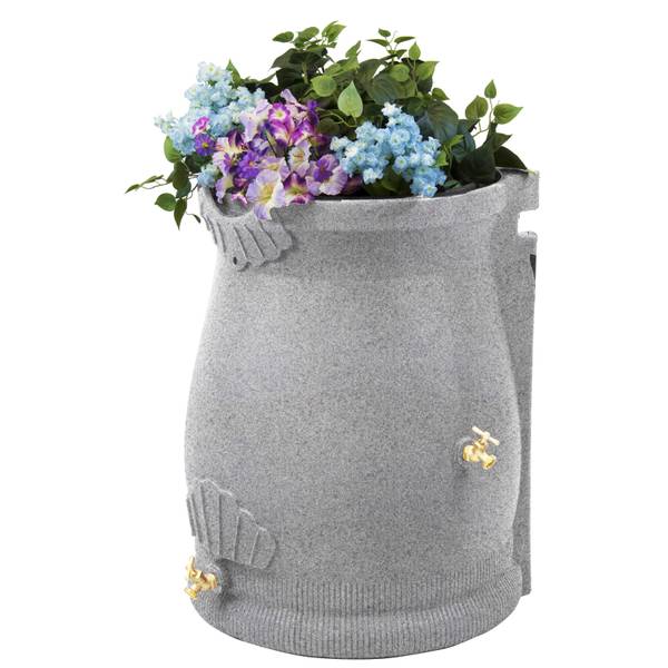 Photo of Light Granite Rain Wizard Urn 50 Gallon Rain Barrel