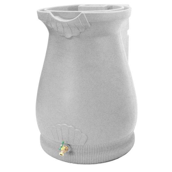 Photo of Light Granite Rain Wizard Urn 65 Gallon Rain Barrel