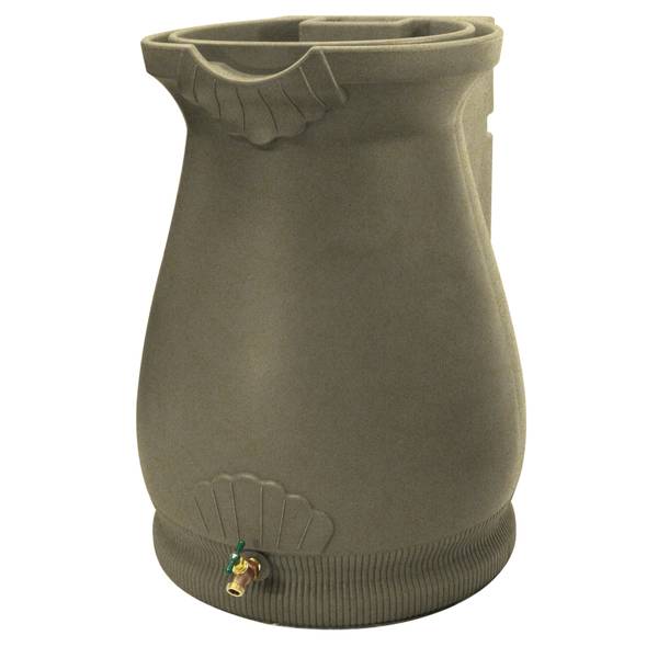 Good Ideas Sandstone Rain Wizard Urn 65 Gallon Rain Barrel - RWURN-SAN ...