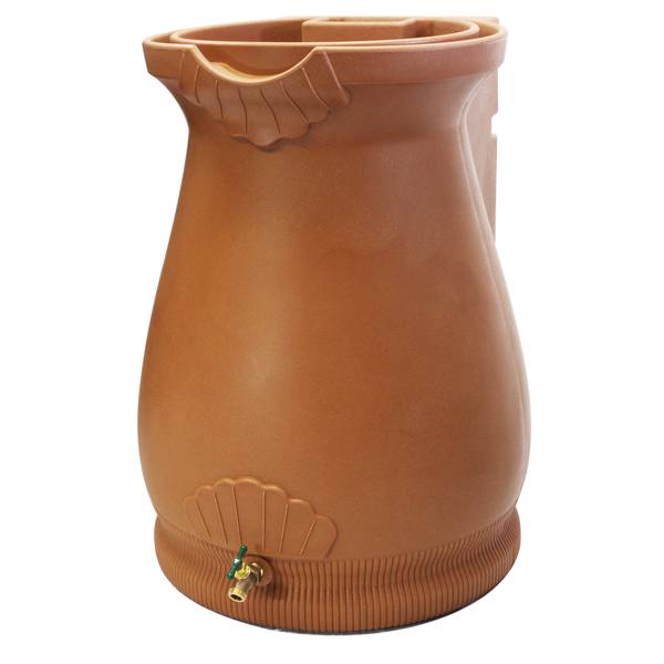 Photo of Terra Cotta Rain Wizard Urn 65 Gallon Rain Barrel