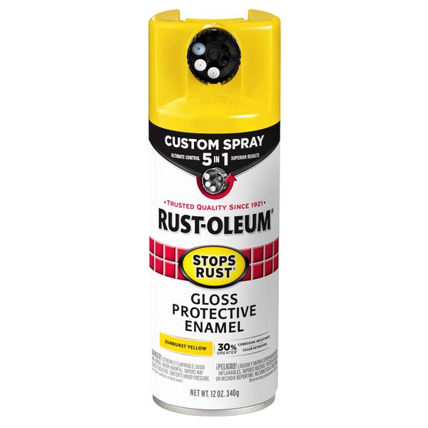 Rust-Oleum 12 oz Sunburst Yellow Gloss 5-in-1 Spray Paint - 376898 ...