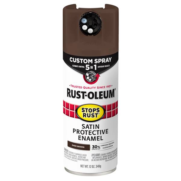 Photo of 12 oz Dark Brown Satin 5-in-1 Spray Paint