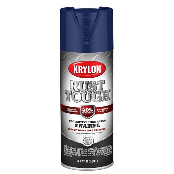 Krylon 12 oz Rust Tough Rust Preventive Enamel, Gloss, Navy Blue ...