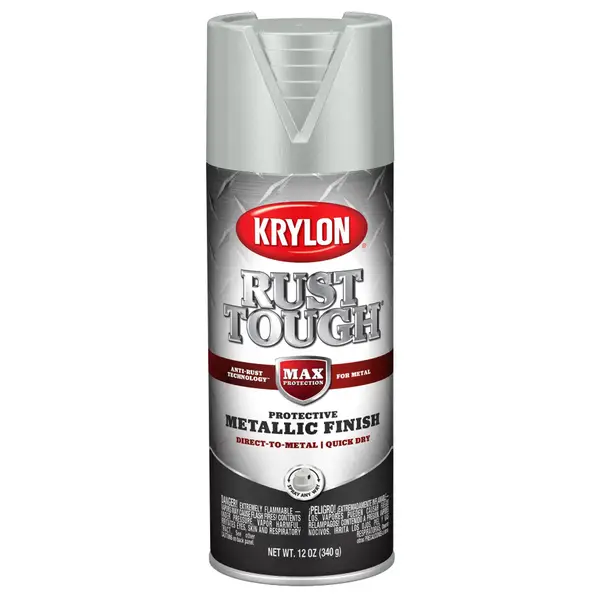 Krylon 12 oz Rust Tough Metallic Finish, Gloss, Aluminum