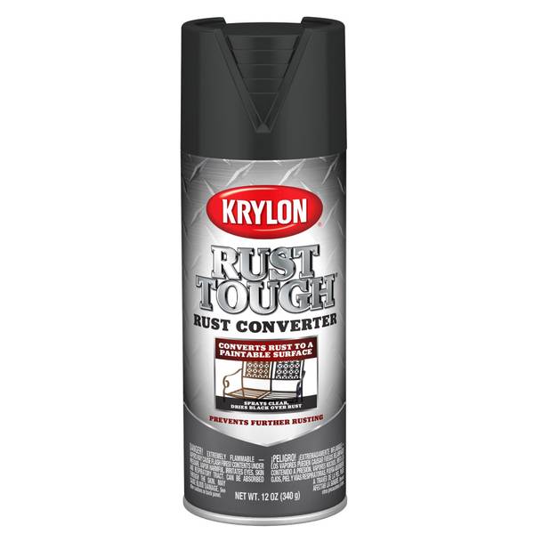 Krylon 12 oz Rust Tough with Anti-Rust Technology Rust Converter, Black ...