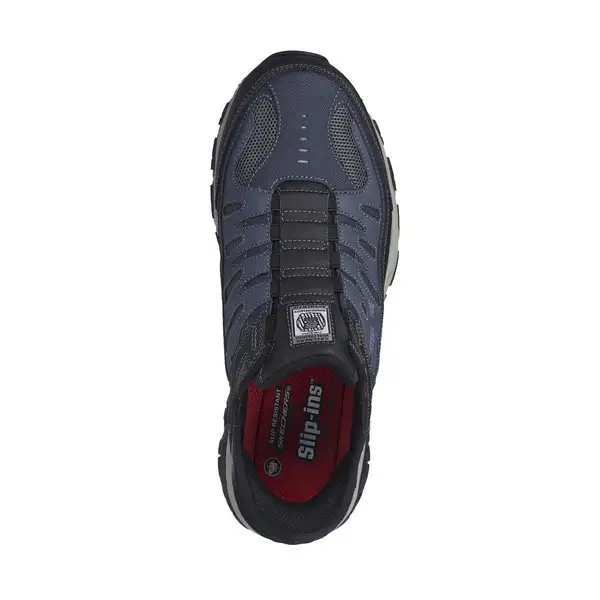 Skechers Men's Cankton-Faison Steel Toe Slip-Ins - 200211-NVGY-8.5