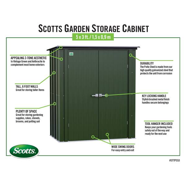 Scotts 5 x 3 ft Garden Storage Cabinet - STTPS53 | Blain's Farm