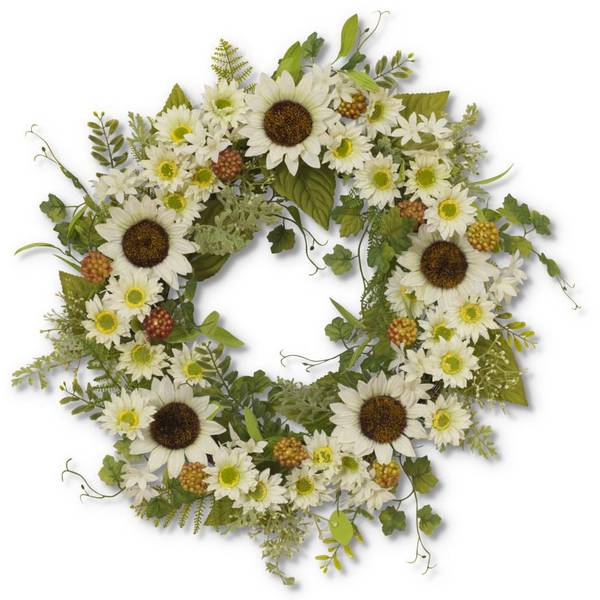 Photo of 24 in. Sunflower Berry Wreath