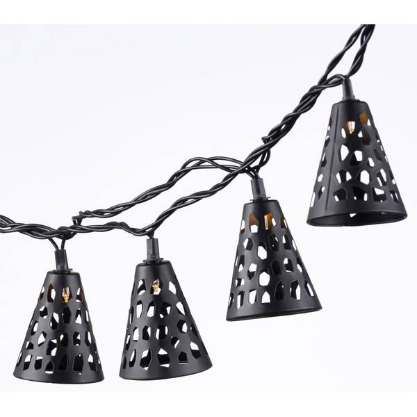 Photo of 6 ft. Decorative Die Cut Cone Patio String Lights