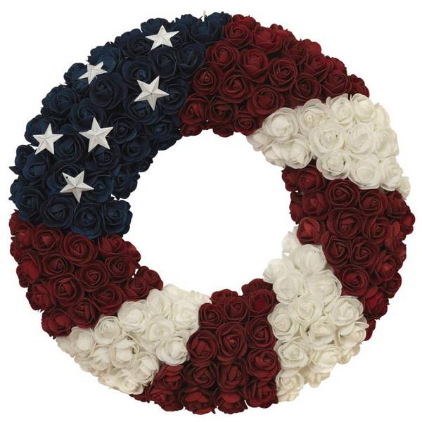 Photo of 17 in. Americana Flower Wreath
