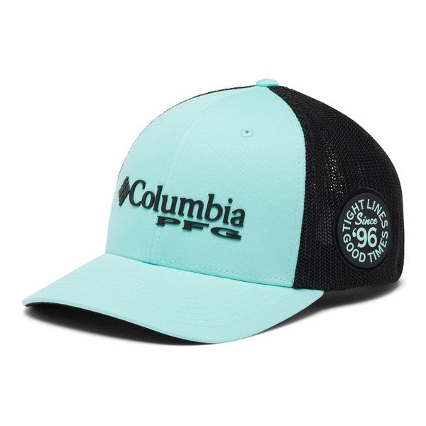Columbia PFG Flexfit Mesh Fish Flag Ball Cap - Black/Graphite - L/XL