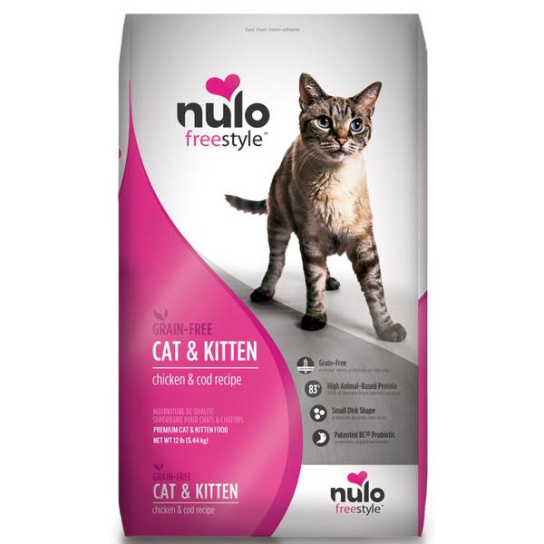 Photo of Freestyle Chicken & Cod Recipe Grain-Free Dry Cat & Kitten Food, 12 lb, 83% Animal-Based Proteins