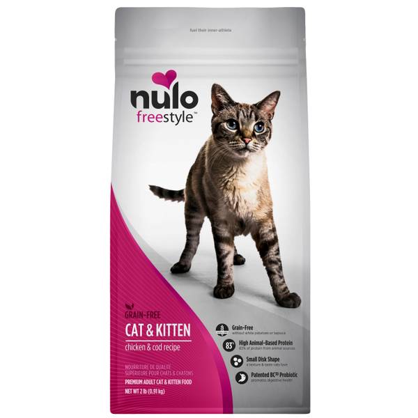 Photo of Freestyle Chicken & Cod Recipe Grain-Free Dry Cat & Kitten Food, 2 lb, 83% Animal-Based Proteins