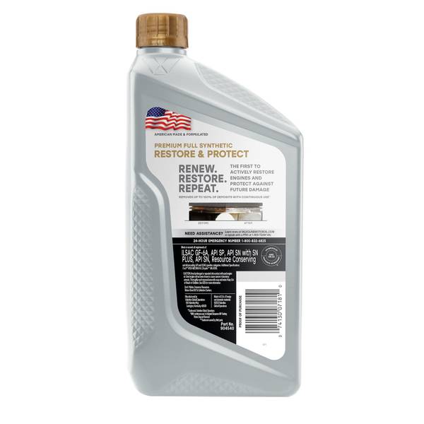 Valvoline 1 QT Restore & Protect Full Synthetic 5W-20 Motor Oil