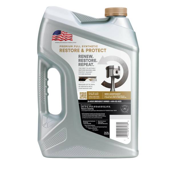 Valvoline 5 QT Restore & Protect Full Synthetic 0W-20 Motor Oil