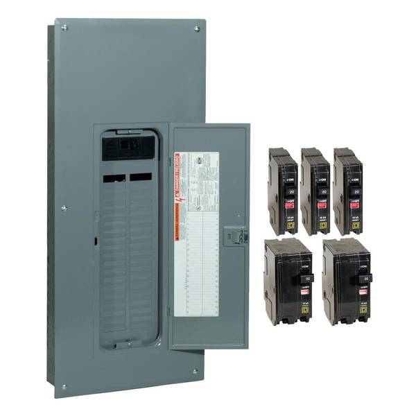 QO 200 Amp 42-Space 52-Circuit Indoor Main Breaker Qwik-Grip Plug-On Neutral Load Center with Cover - Value Pack