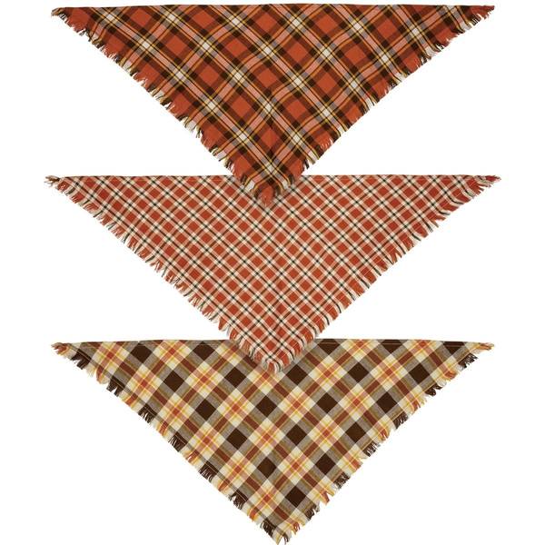 Photo of Fall Plaid Pet Bandana Set