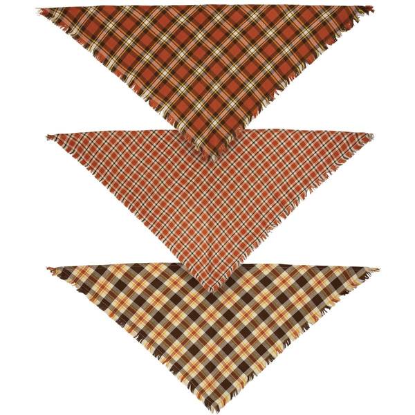 Photo of Fall Plaid Pet Bandana Set