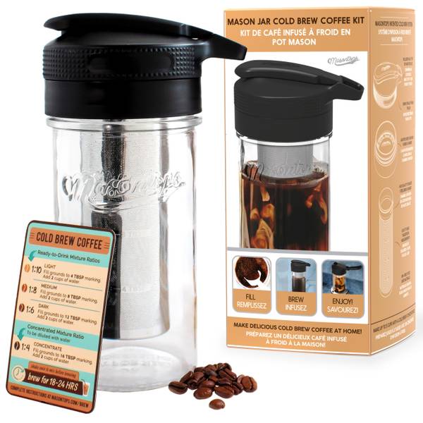 Mason Tops Mason Jar Cold Brew Coffee Kit - CBWBLK | Blain's Farm & Fleet