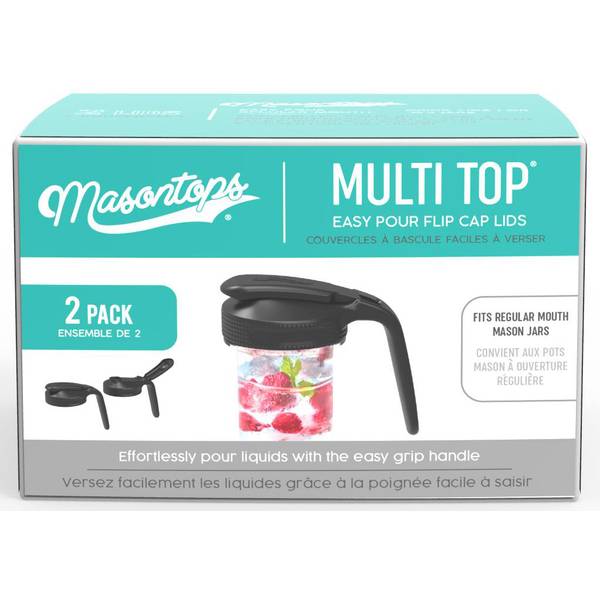 Photo of 2-Pack Black Multi-Top Flip Cap Pitcher Lid
