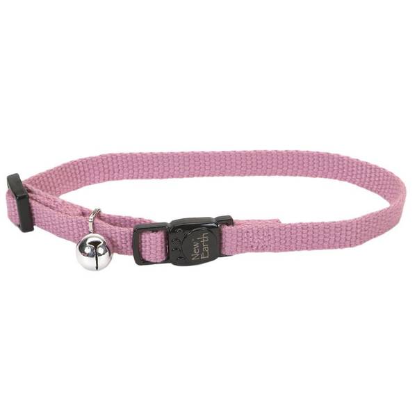 Photo of 8-12"x 3/8" New Earth Soy Adjustable Breakaway Cat Collar, Rose