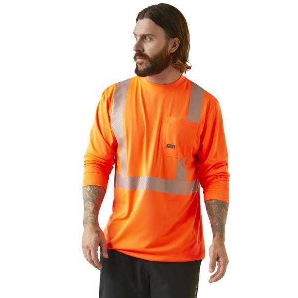 ARIAT Men's Rebar Hi Vis ANSI Long Sleeve T-Shirt - 10043822-S | Blain ...