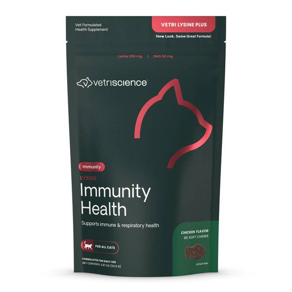 Photo of Lysine Immunity Health Chews for Cats 90 Count Vetri Lysine Plus Supplement
