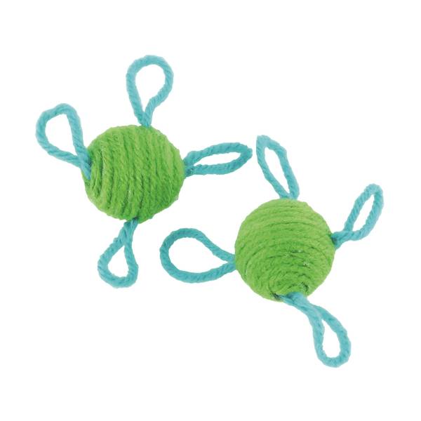 Photo of 2-Pack Green Wool Ball Cat Toys