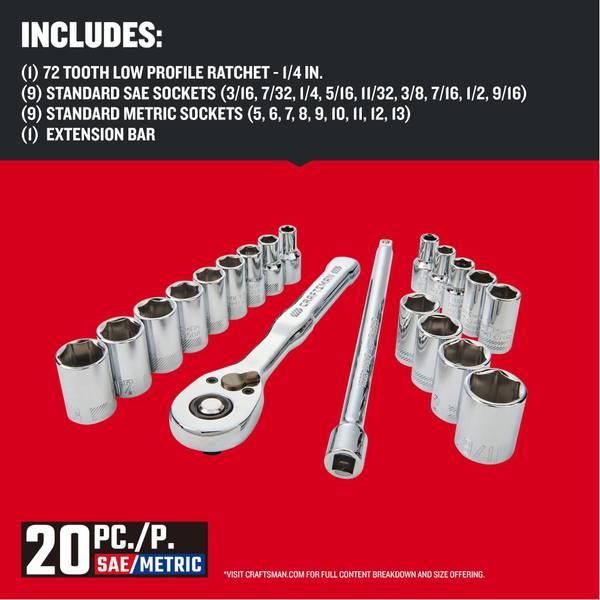 Craftsman 20-Piece 1/4
