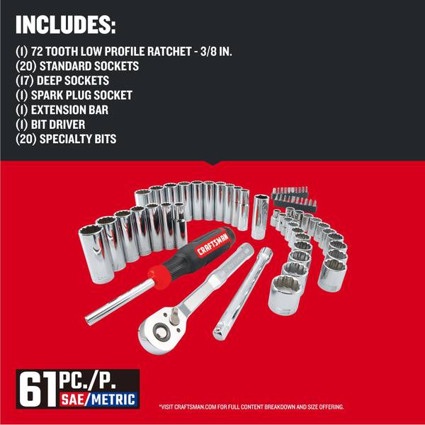 Craftsman 61-Piece 3/8