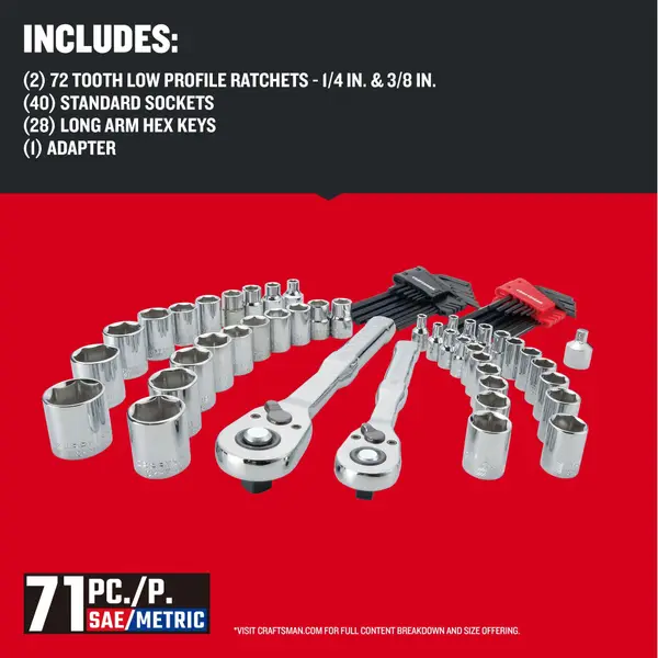 Craftsman 71-Piece VERSASTACK Mechanics Tool Set - CMMT45171