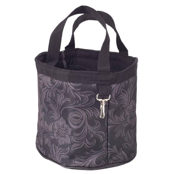 Photo of Black Tooled Leather Final Touches Grooming Caddy