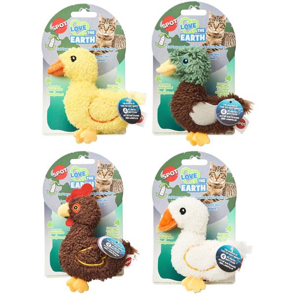 Photo of 4" Love The Earth Barnyard Birds Cat Toy Assortment
