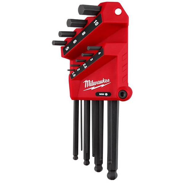 Photo of 9-Key Ball End L-Style Hex Key Set - Metric