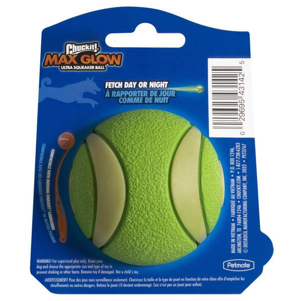 Chuckit Max Glow Ultra Squeaker Ball 43142 Blain s Farm Fleet