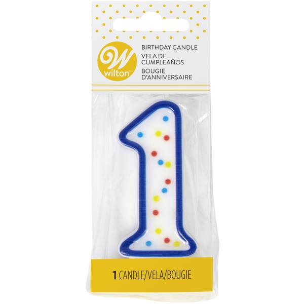 Photo of Number 1 Blue Birthday Candle