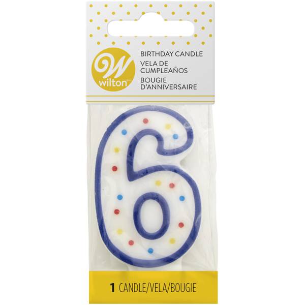 Photo of 3-Inch Number 6 Large Birthday Candle