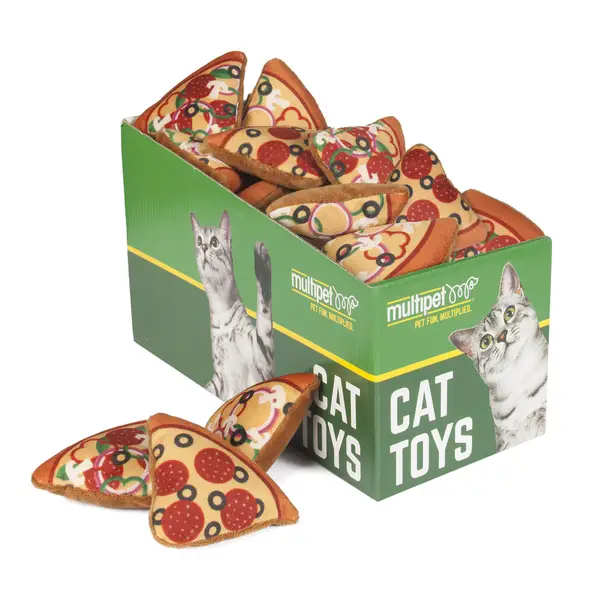 Multipet International Pizza Cat Toy with Catnip Assortment