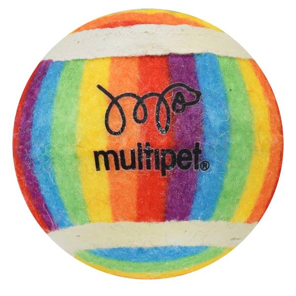 Photo of Rainbow Tennis Ball with Rattle Cat Toy