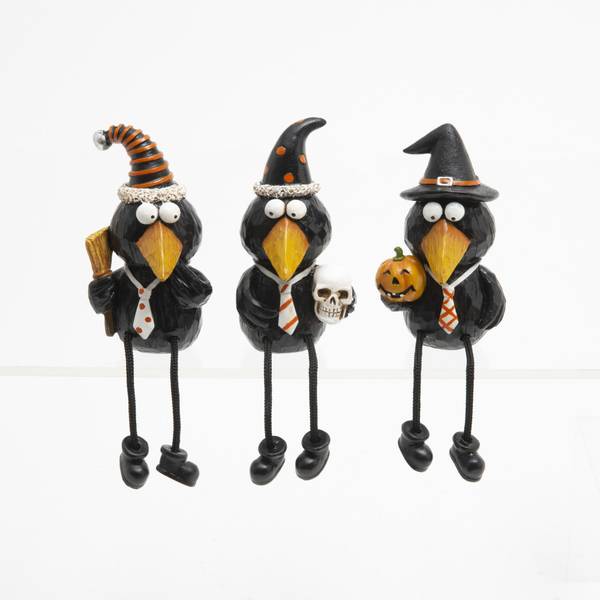 Photo of 7.5" Halloween Crow Shelf Sitter Assortment