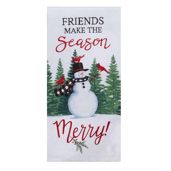 Kay Dee Designs Winter Cardinal Snowman Towel