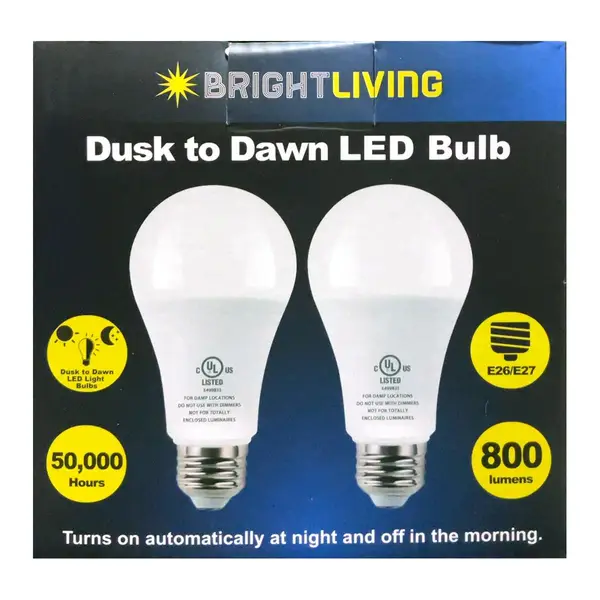 KMS Bright Living BrightLiving 8 Watt Dusk to Dawn LED 2 Pack