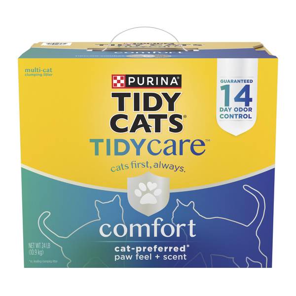 Tidy Cats 24 lb Tidy Care Comfort Scented Clumping Cat Litter Odor ...