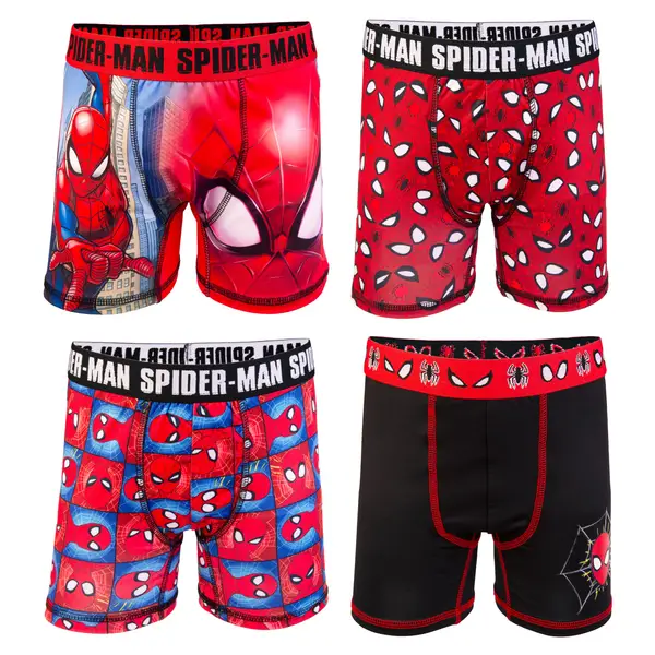 Handcraft 4-Pack Boys Spiderman Athletic Boxer Briefs - BABP5285-6