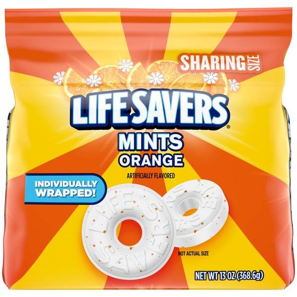 UPC 022000290373 product image for Lifesavers 13 oz Orange Breath Mint Hard Candy Sharing Size Bag | upcitemdb.com