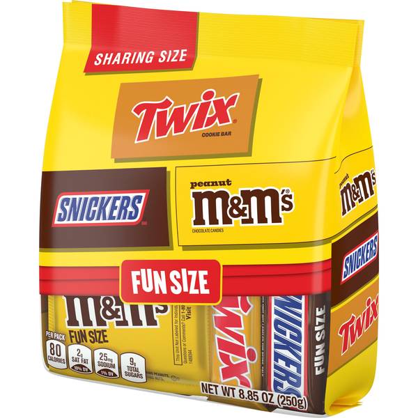 Mars 8.85 oz Snickers, M&M's and Twix Fun Size Chocolate Candy